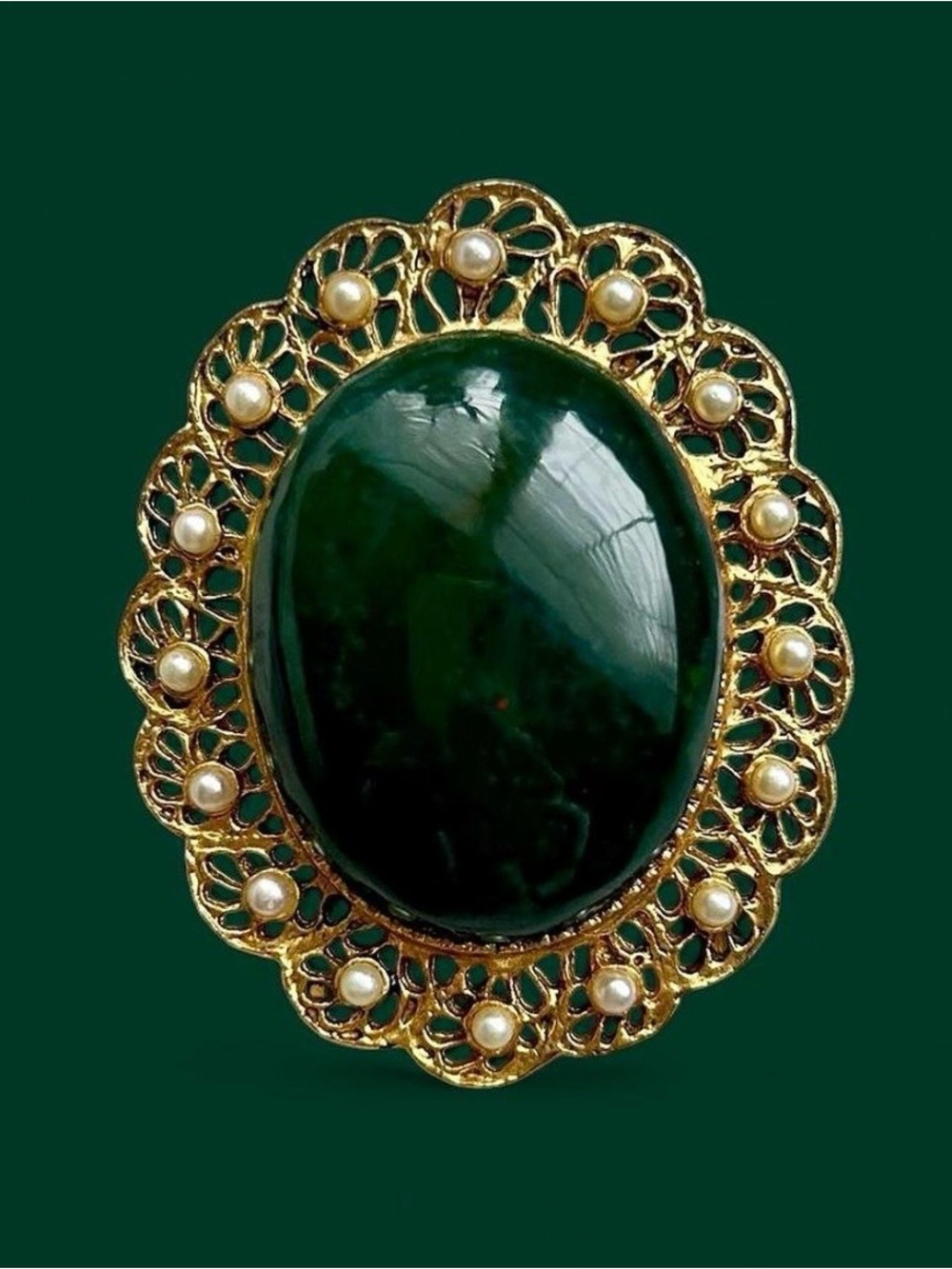 Victorian Revival Natural Agate Enhancer Pendant